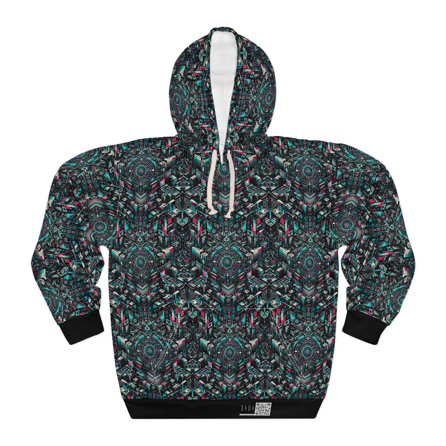 Digital Rebellion Tech-Inspired Streetwear Pullover Hoodie - 8404 Design-54