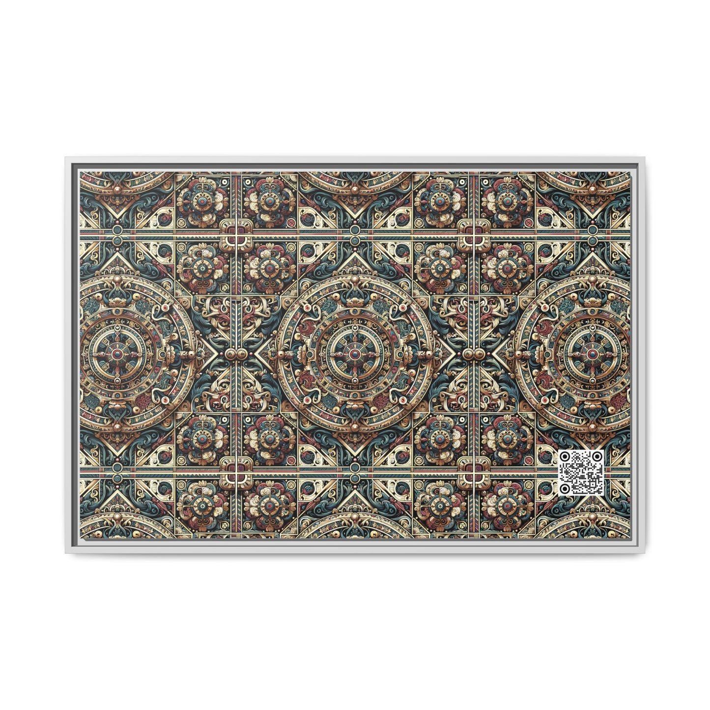 Urban Renaissance Historical Fusion With Street Edge Matte Canvas, Framed (multi-Color) - 8404 Design-57 A