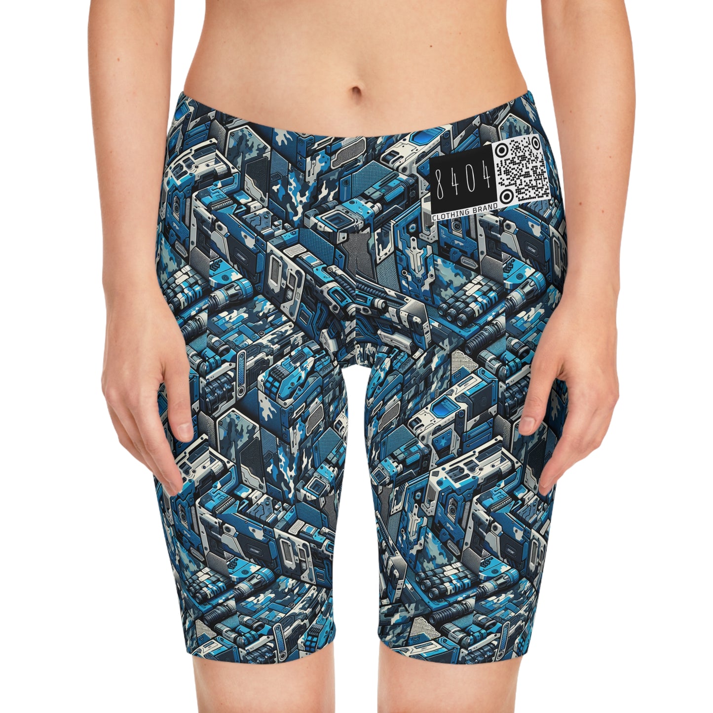 Tech Urban Camo Tech-Forward Streetwear With a Futuristic Military Edge Women's Bike Shorts - 8404 Design-51