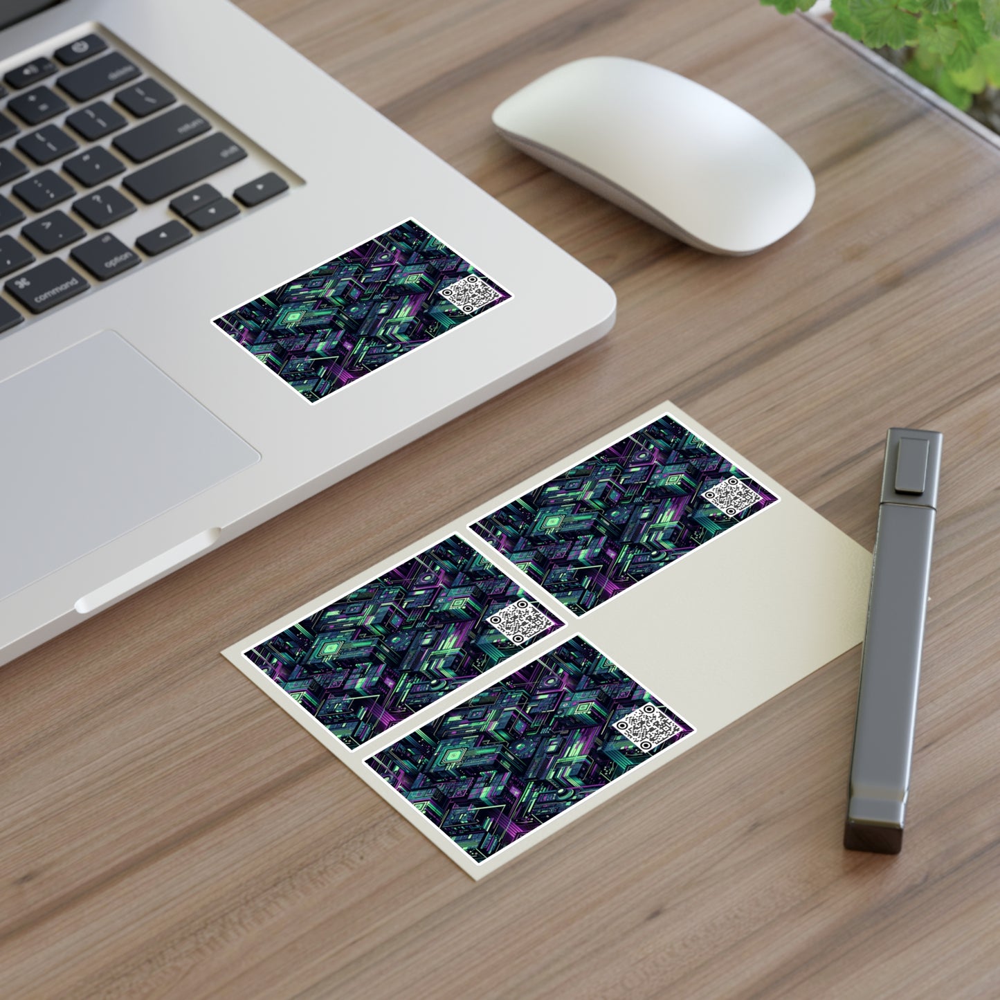 Tech Noir Aesthetics Tech-Forward Urban Dystopia Sticker Sheets - 8404 Design-43