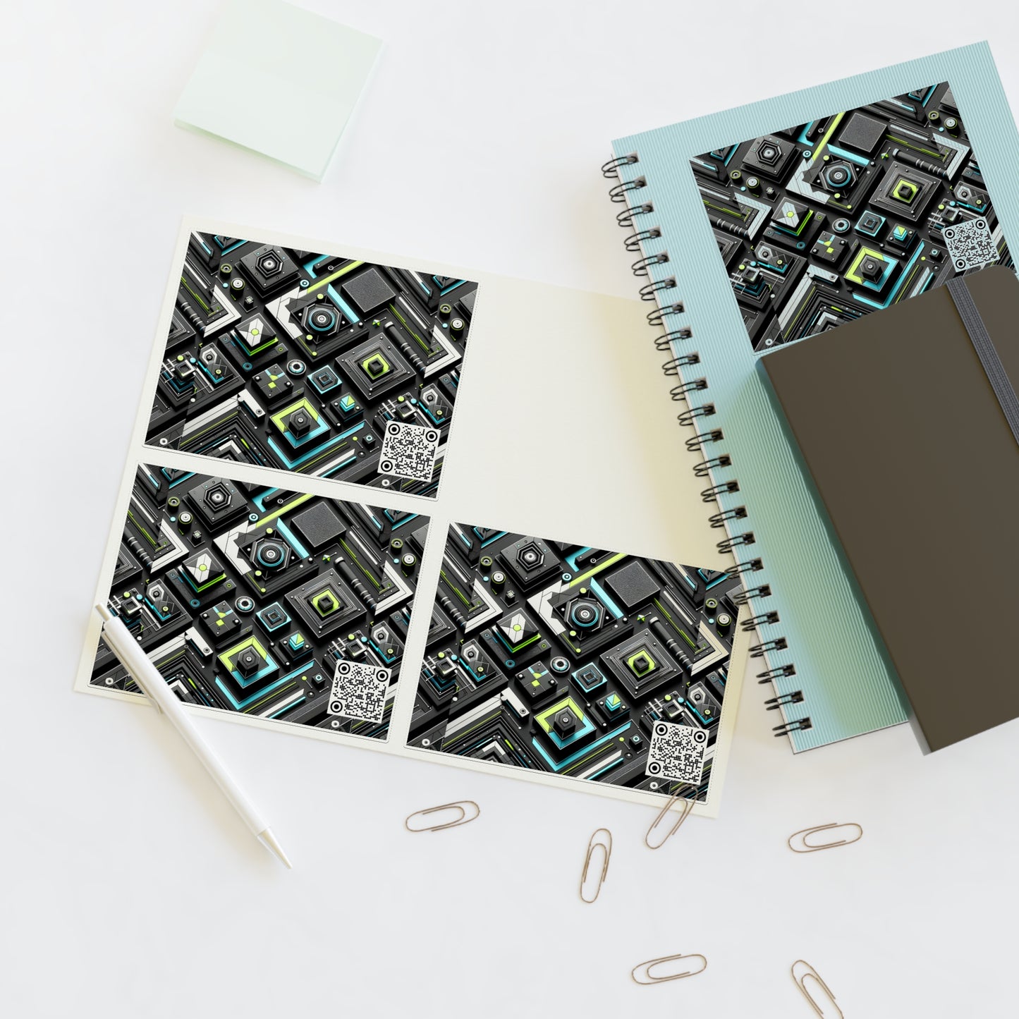 Tech-Infused Activewear Modern Tech Minimalism Sticker Sheets - 8404 Design-49
