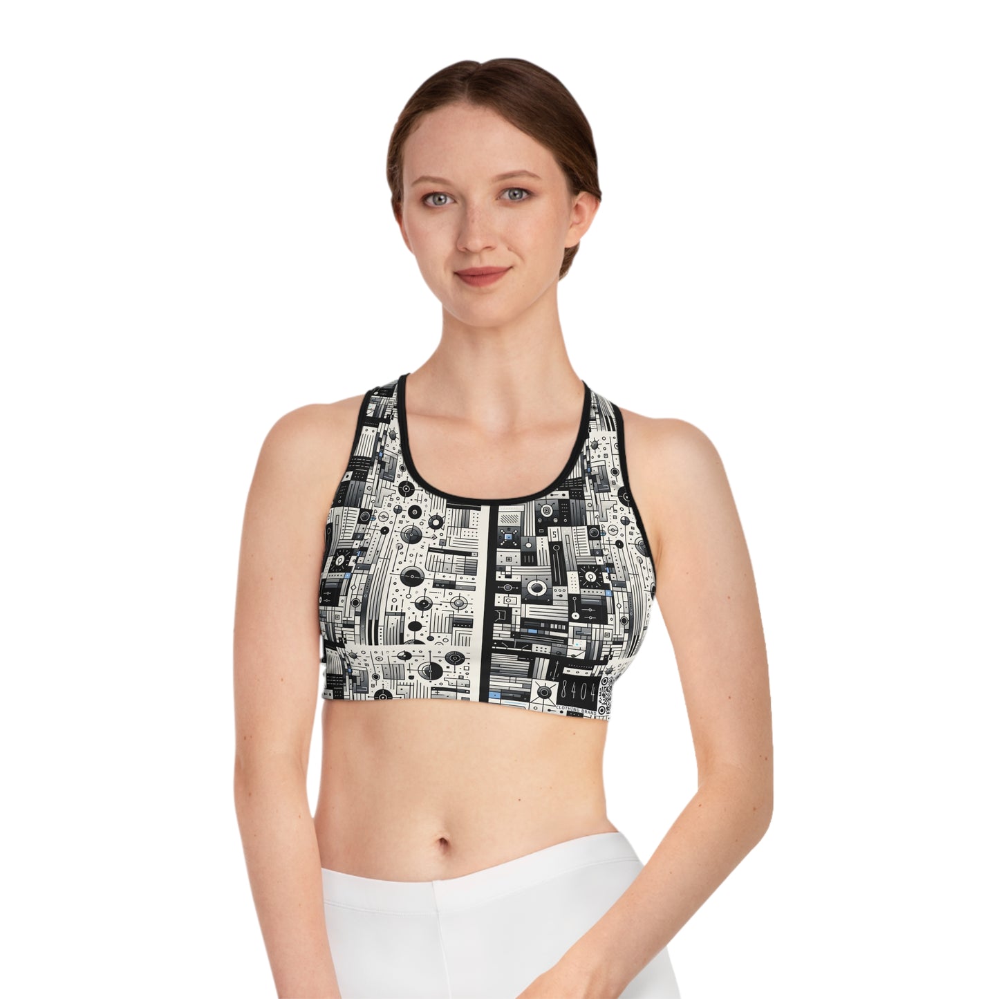 Digital Minimalism Minimalist Tech Sports Bra - 8404 Design-66