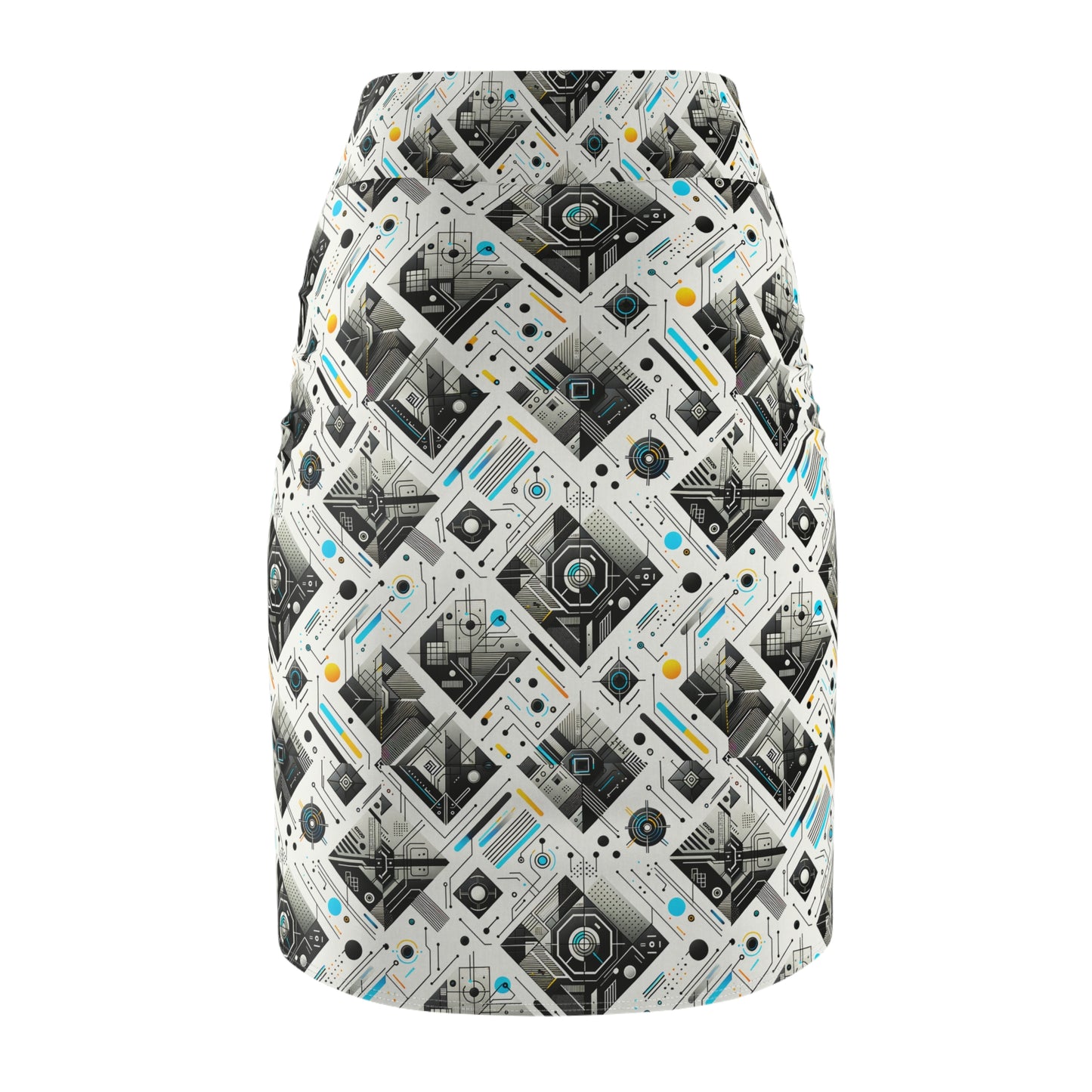 Tech Minimalism Minimalist Tech Women's Pencil Skirt - 8404 Design-47