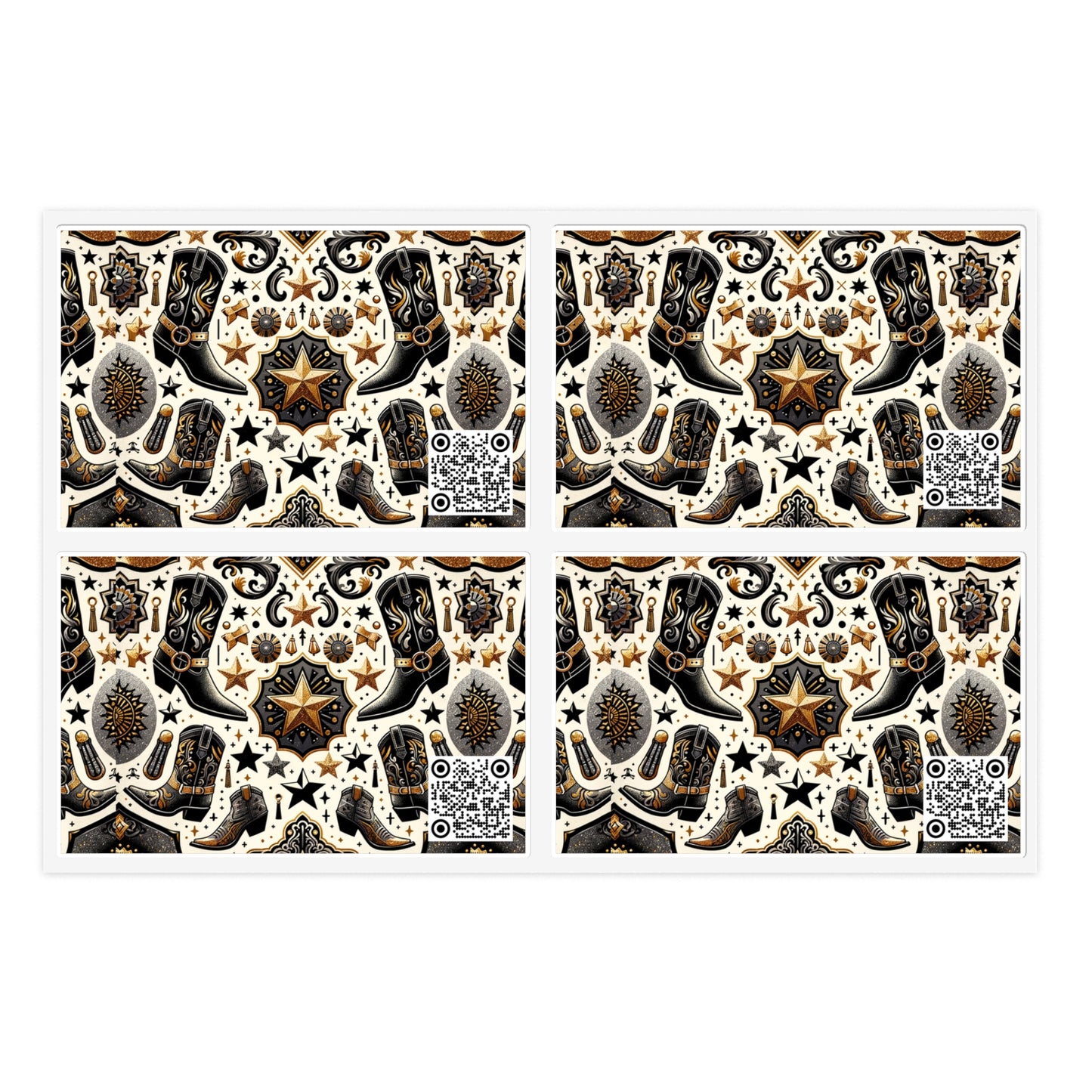 Cowboy Chic Revival Bold Western Glam Sticker Sheets - 8404 Design-60
