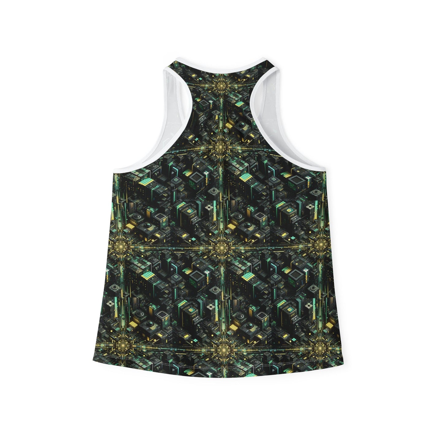 Tech Noir Graphics Tech-Inspired Streetwear Women's Tank Top - 8404 Design-66