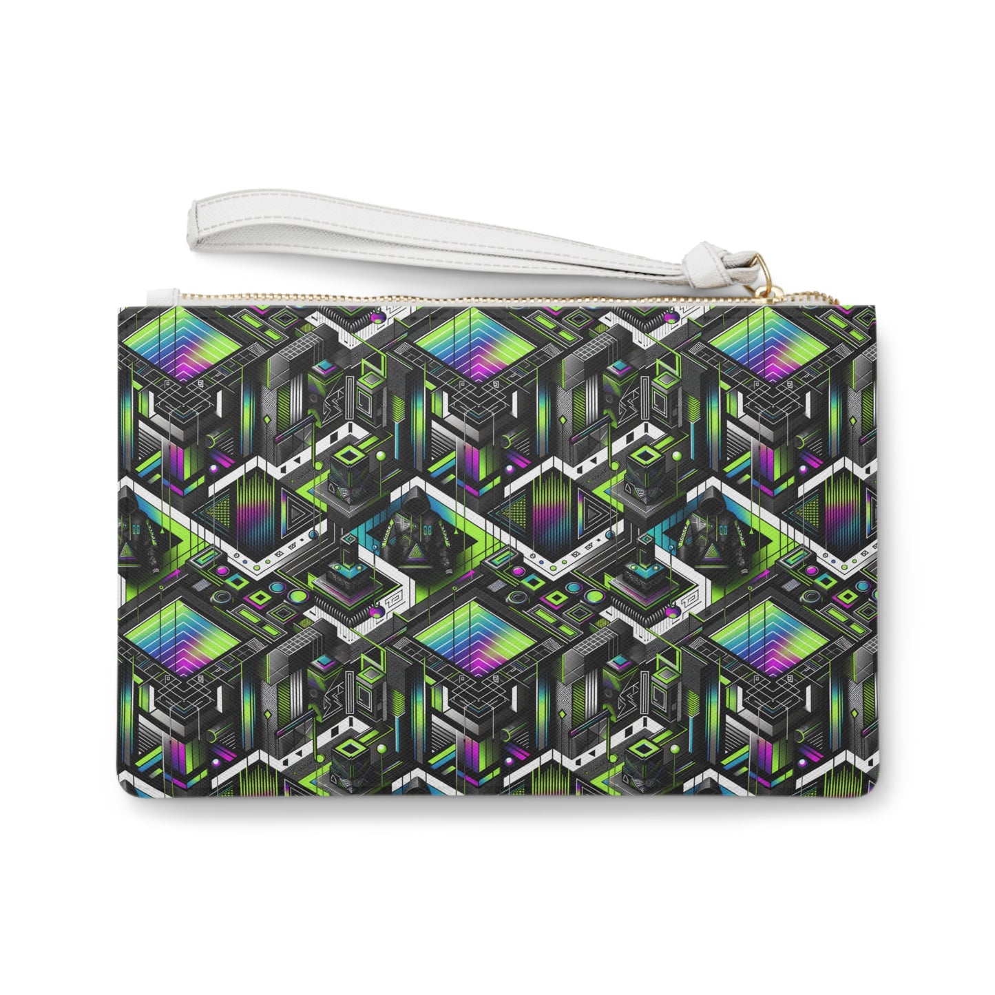 Retro Futurism Graphics Tech-Forward Streetwear Clutch Bag - 8404 Design-52