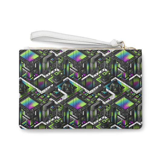 Retro Futurism Graphics Tech-Forward Streetwear Clutch Bag - 8404 Design-52
