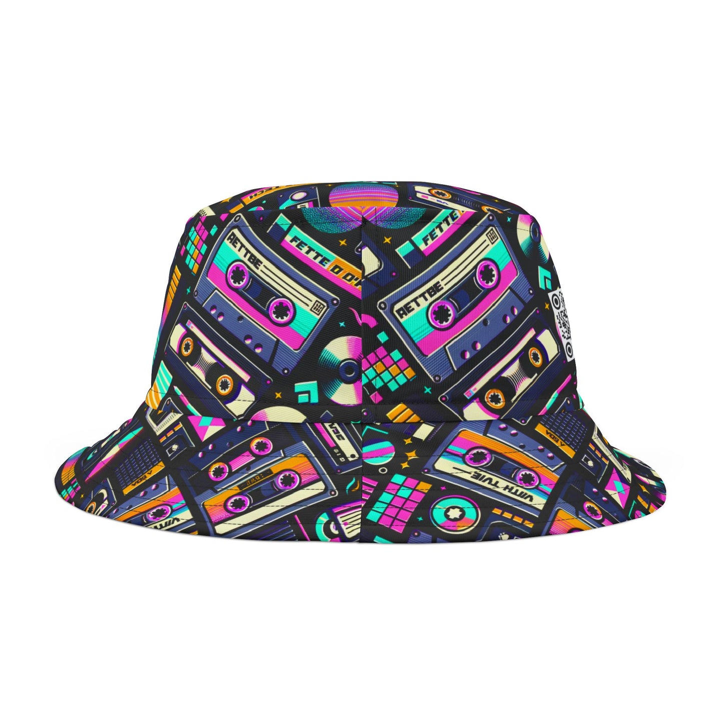 Digital Nostalgia Tech-Inspired Retro Fusion Bucket Hat - 8404 Design-48