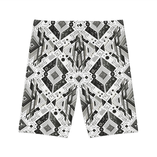 Digital Minimalism Minimalist Tech Women's Bike Shorts - 8404 Design-51