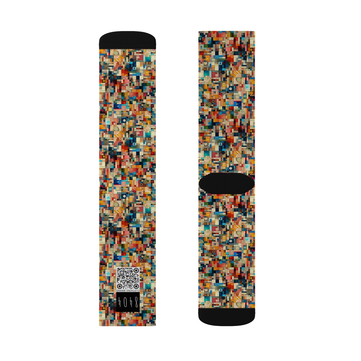 Digital Artistic Expression Artistic Streetwear Sublimation Socks - 8404 Design-46