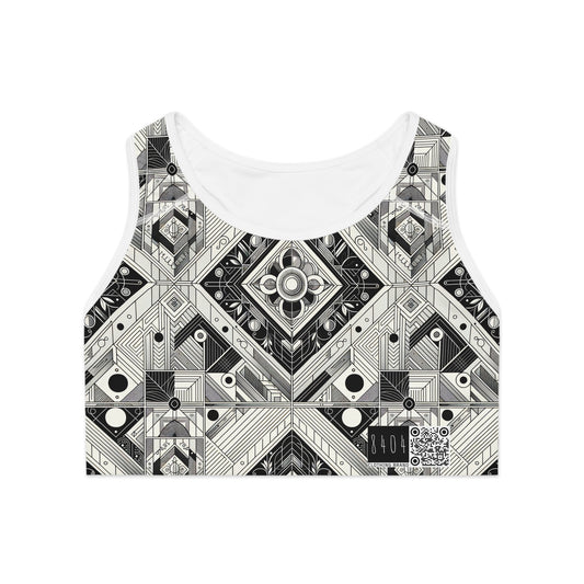 Tech Minimalism Minimalist Tech Sports Bra - 8404 Design-54