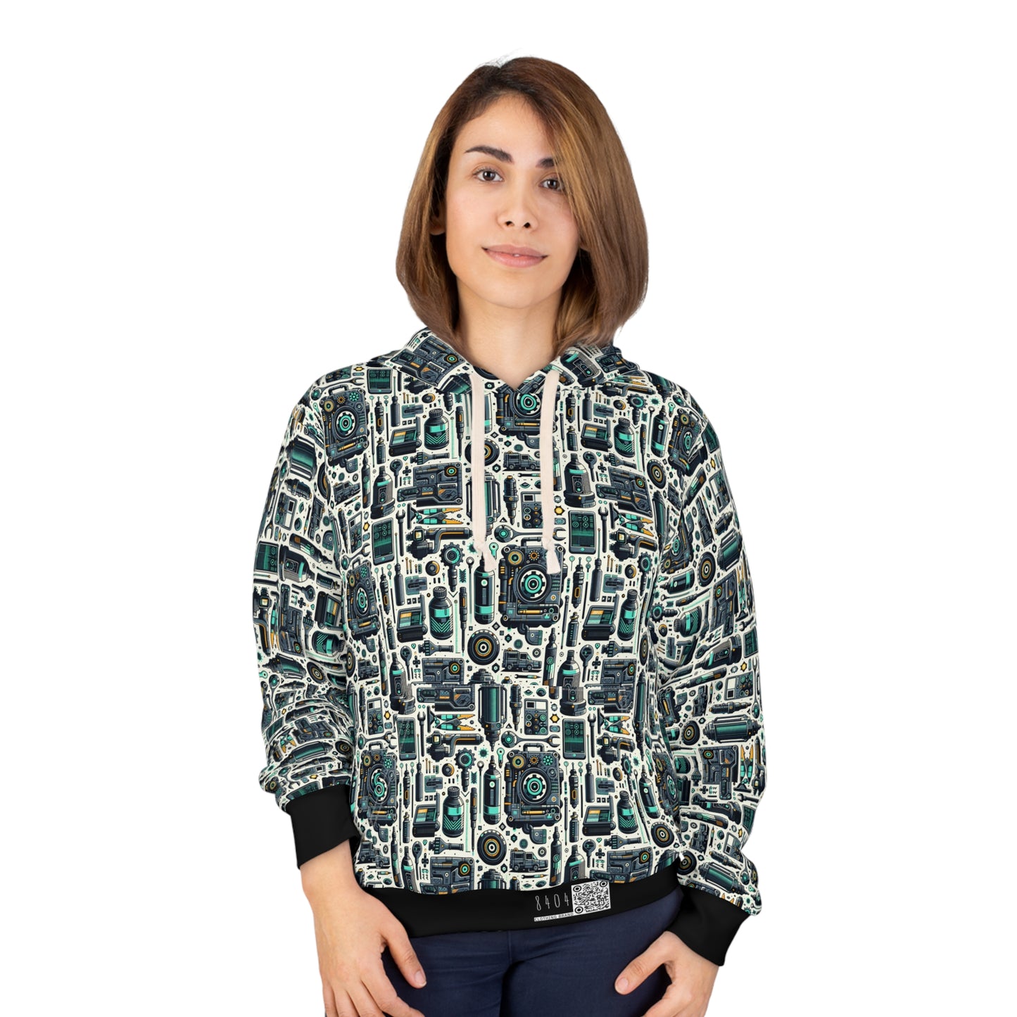 Tech Utility Fusion Modern Tech Streetwear Pullover Hoodie - 8404 Design-53