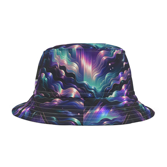 Iridescent Dream Futuristic Tech Bucket Hat - 8404 Design-43