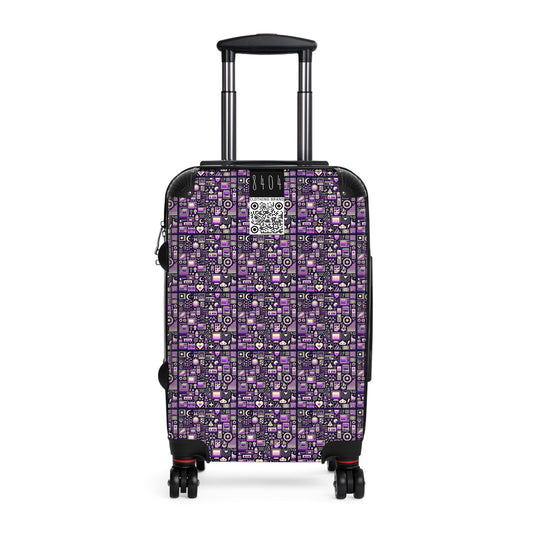 Digital Nostalgia Remix Modern Vintage Fusion Suitcase - 8404 Design-54
