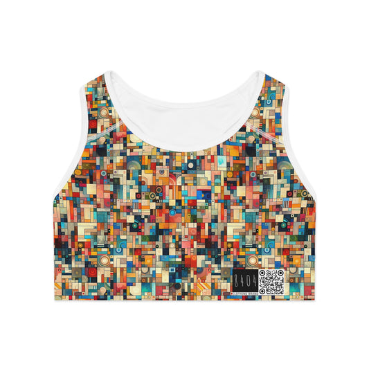 Digital Artistic Expression Artistic Streetwear Sports Bra - 8404 Design-46