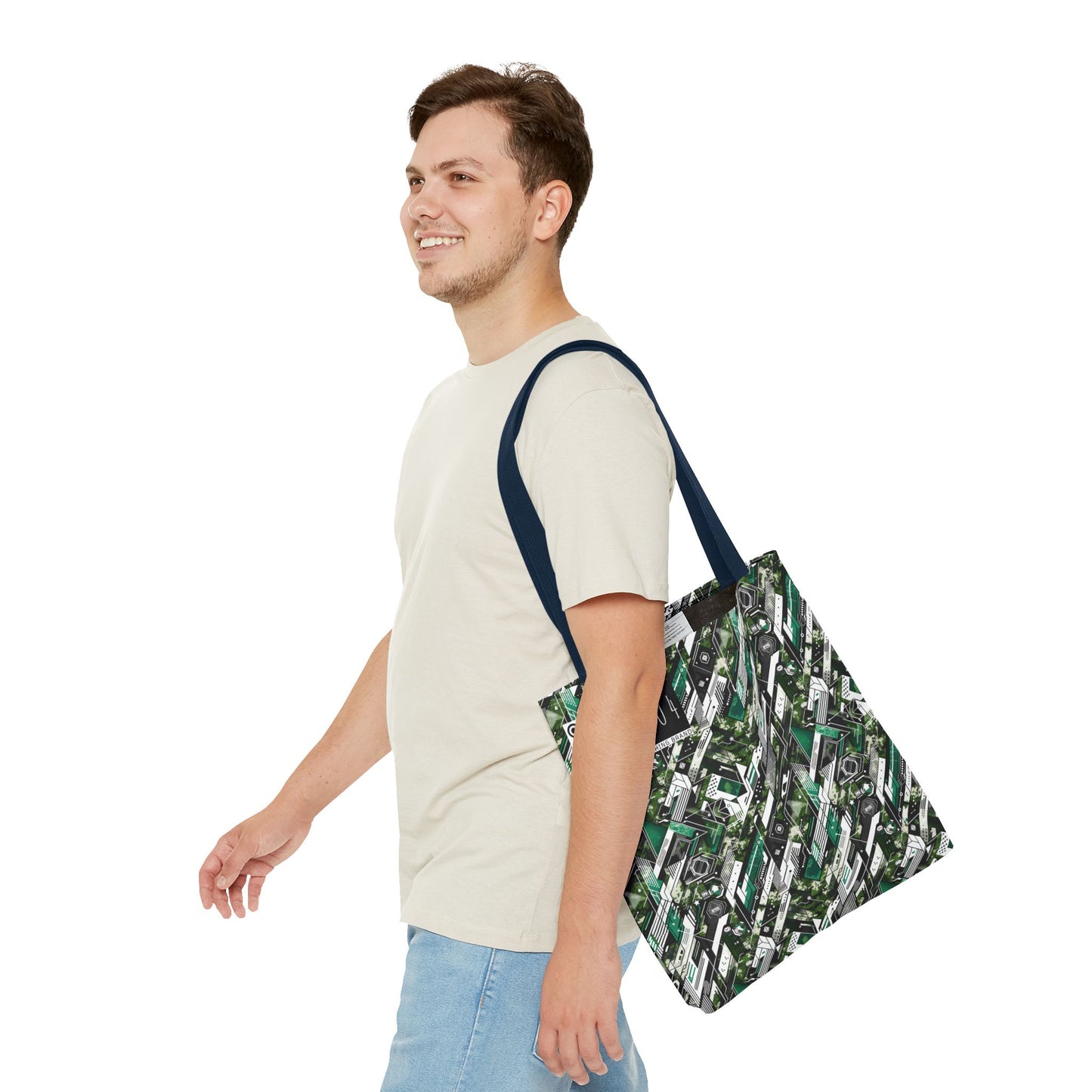 Tech Camo Fusion Tech-Forward Streetwear With a Futuristic Edge Tote Bag - 8404 Design-63