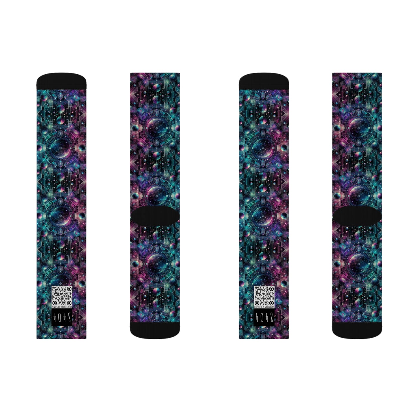 Galactic Hues Tech-Forward Cosmic Fusion Sublimation Socks - 8404 Design-59