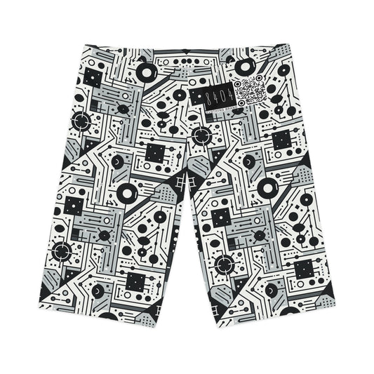 Digital Minimalism Minimalist Tech Women's Bike Shorts - 8404 Design-48
