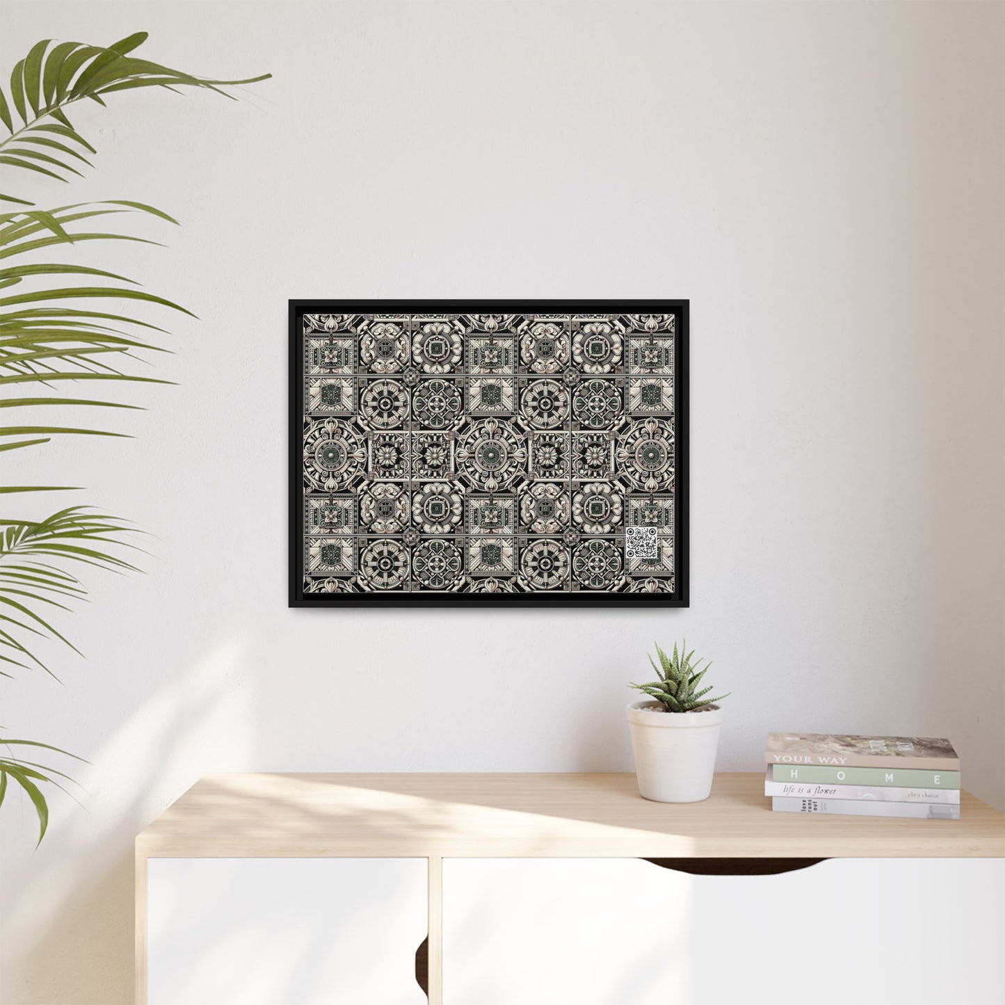 Cyber Garden Party Tech Garden Extravaganza Matte Canvas, Framed (multi-Color) - 8404 Design-45 A