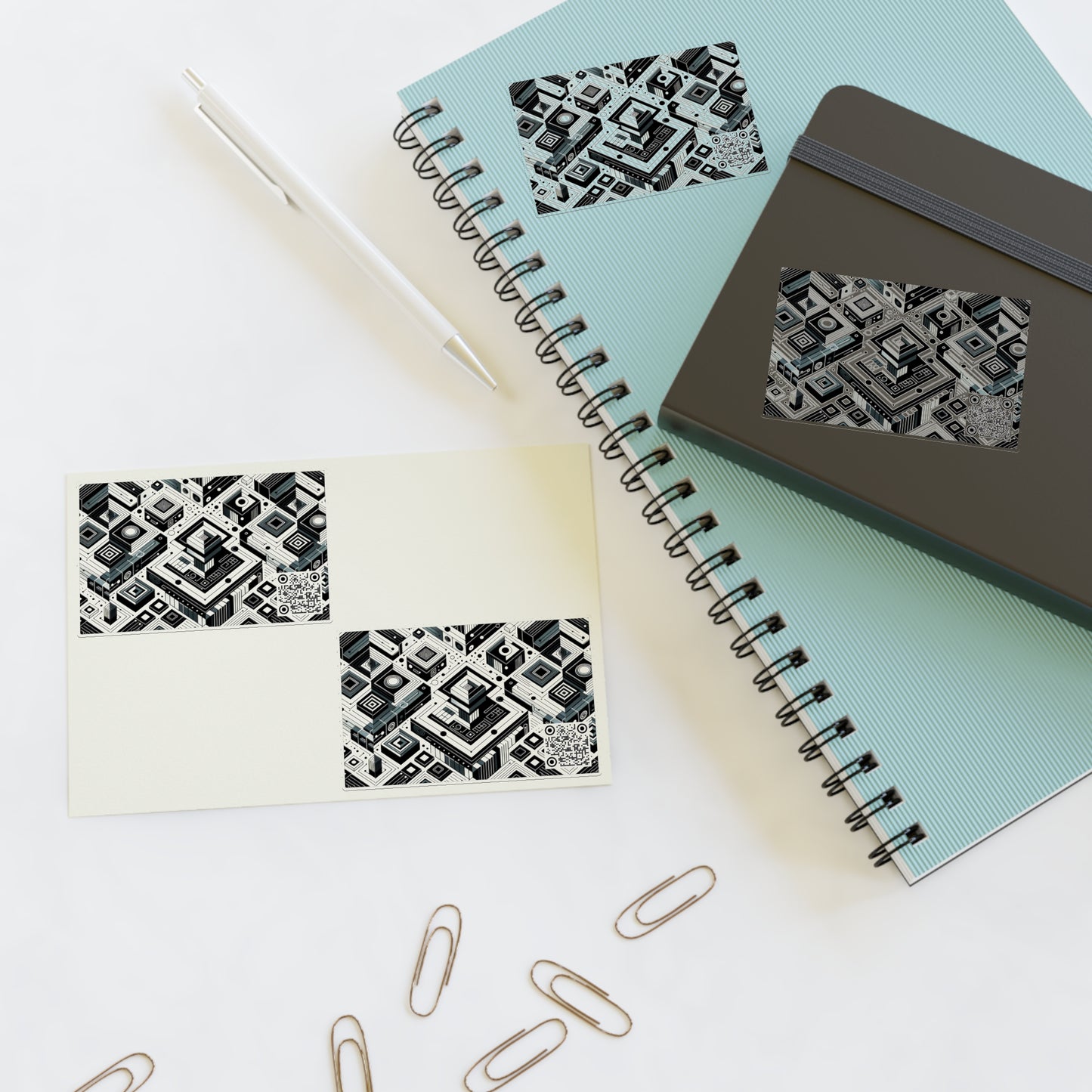 Tech-Forward Athleisure Sleek Tech Aesthetic Sticker Sheets - 8404 Design-37