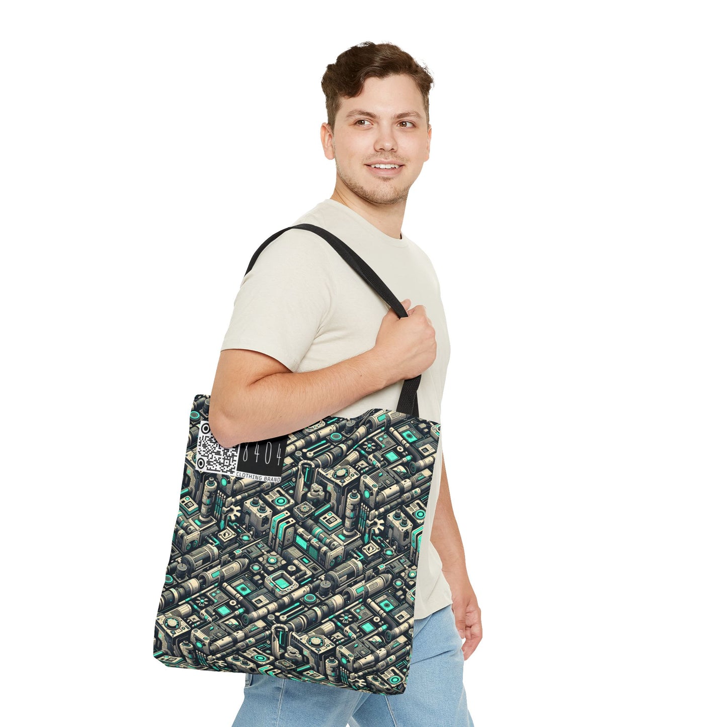 Tech Utility Fusion Modern Tech Streetwear Tote Bag - 8404 Design-49