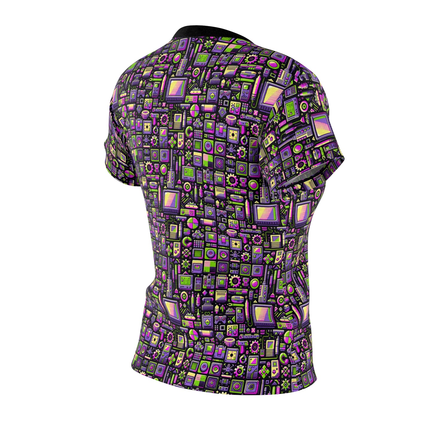 Digital Nostalgia Remix Modern Vintage Fusion Women's Cut & Sew Tee - 8404 Design-67