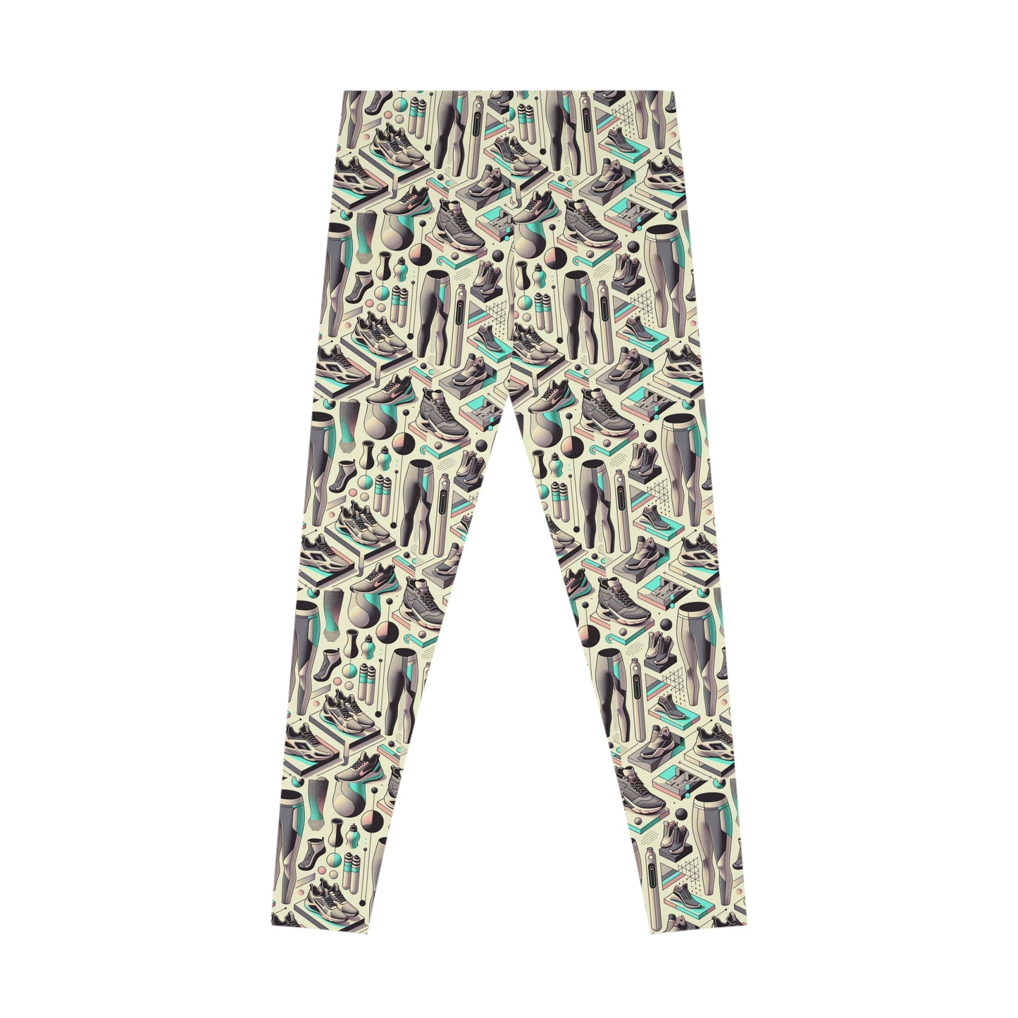 Tech-Infused Athleisure Futuristic Athletic Tech Stretch Leggings - 8404 Design-44