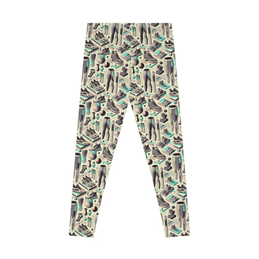 Tech-Infused Athleisure Futuristic Athletic Tech Stretch Leggings - 8404 Design-44