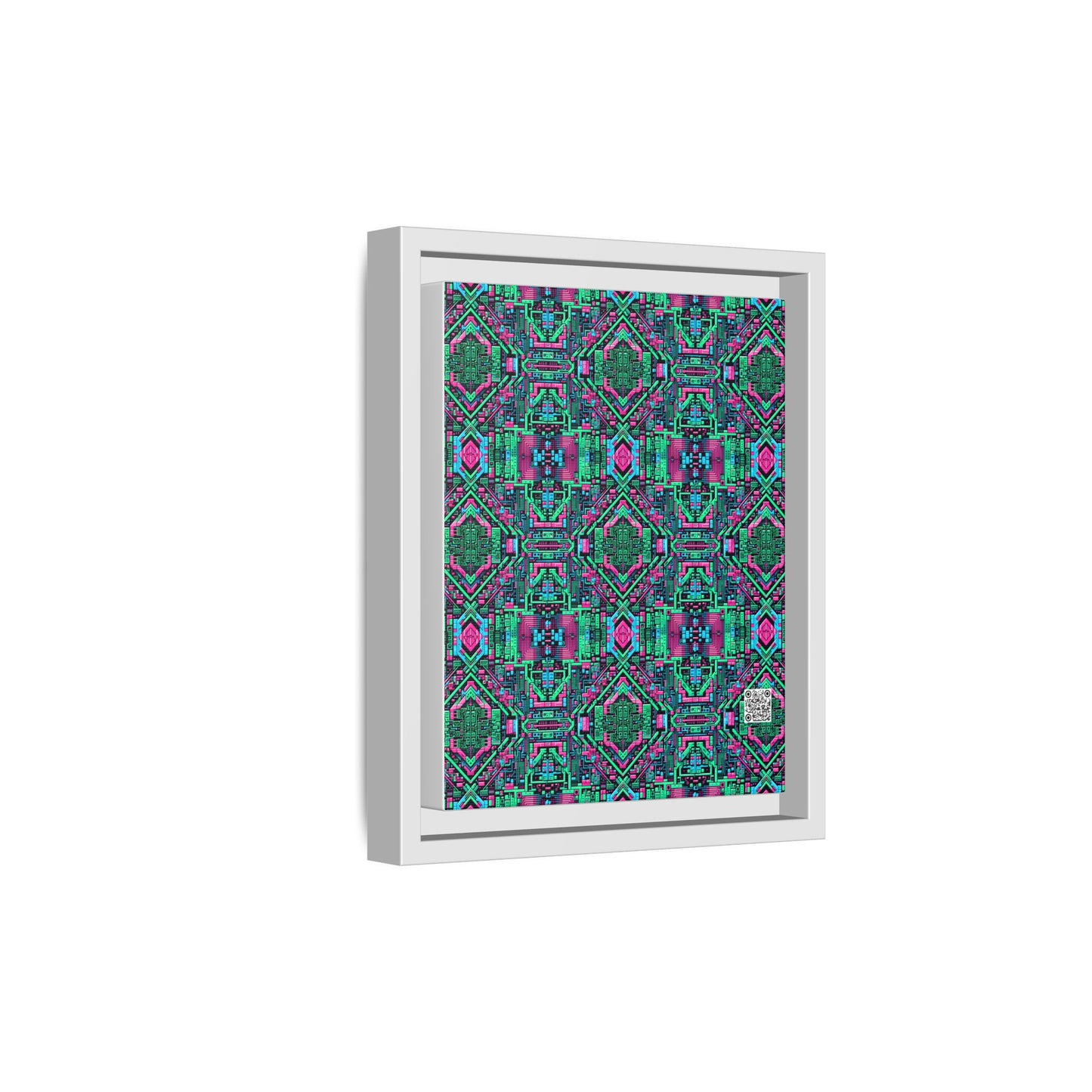 Digital Glitch Vibes Tech-Inspired Streetwear Matte Canvas, Framed (multi-Color) - 8404 Design-71 B
