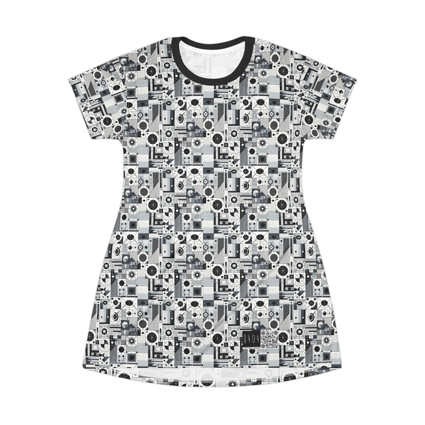 Digital Minimalism Minimalist Tech T-Shirt Dress - 8404 Design-65