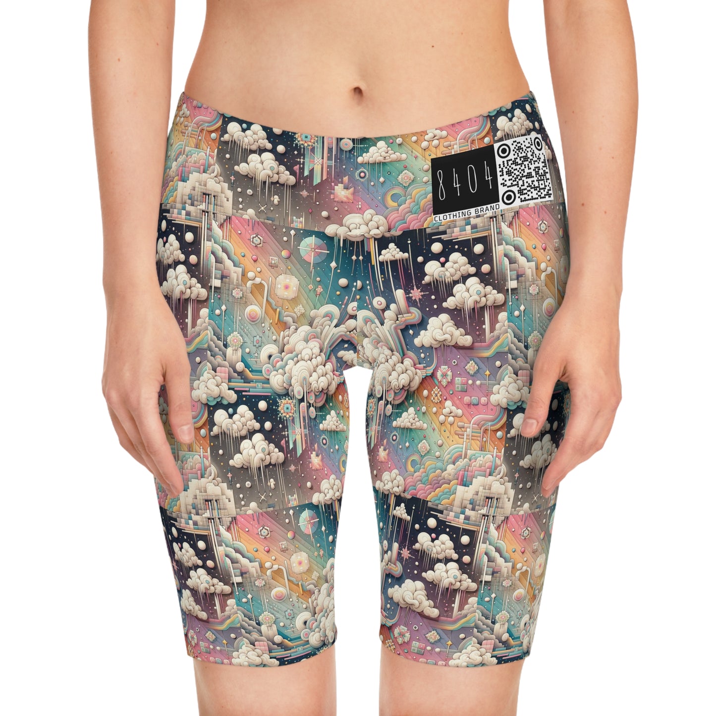 Digital Dreamland Whimsical and Nostalgic Streetwear With a Digital Twist Women's Bike Shorts - 8404 Design-52