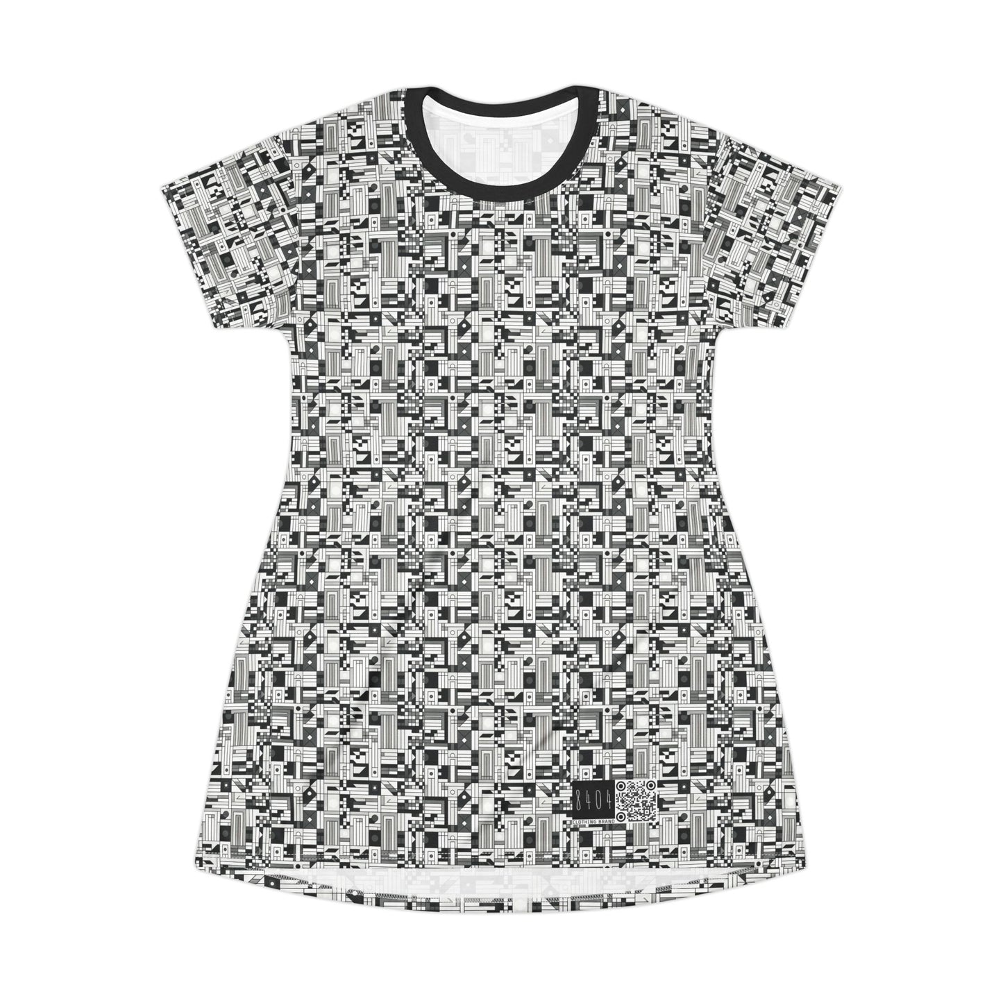 Digital Minimalism Minimalist Tech T-Shirt Dress - 8404 Design-43