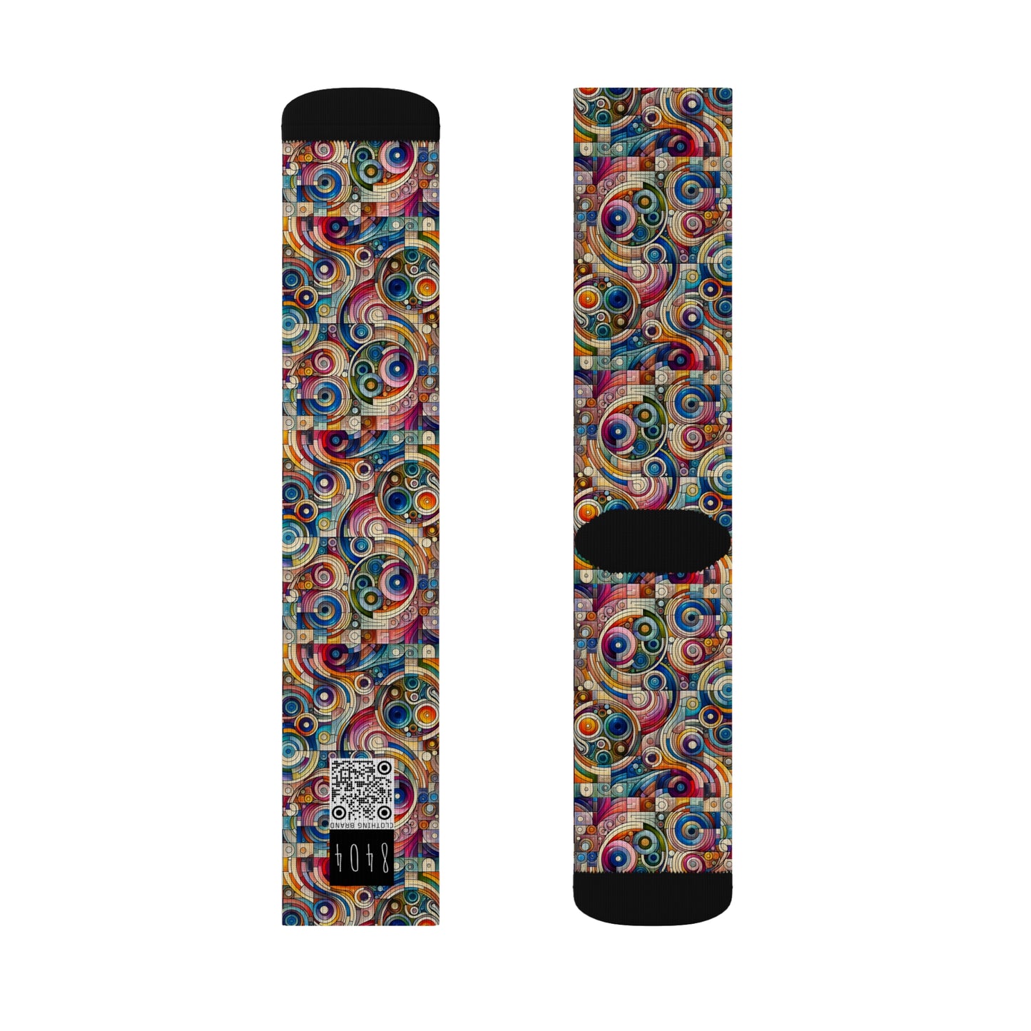 Digital Artistic Expression Artistic Streetwear Sublimation Socks - 8404 Design-49