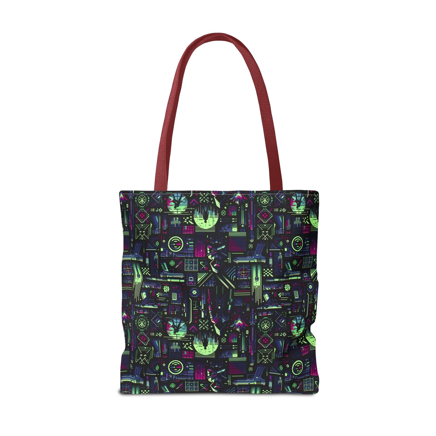 Tech Noir Futuristic Cyberpunk Tote Bag - 8404 Design-63