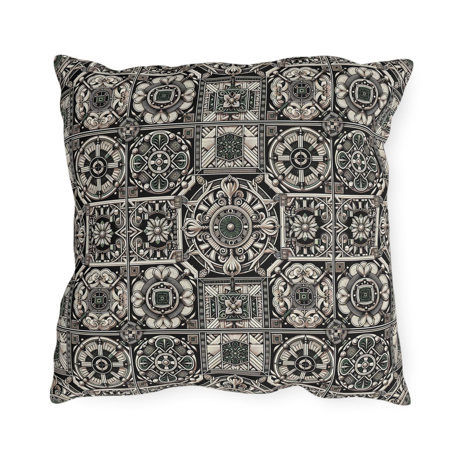 Cyber Garden Party Tech Garden Extravaganza Outdoor Pillow - 8404 Design-45