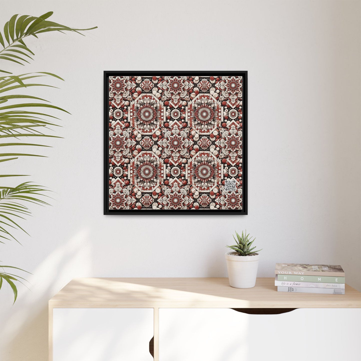 Neo Jomon Sculptural Aesthetics Artisanal Streetwear Matte Canvas, Framed (multi-Color) - 8404 Design-55 A