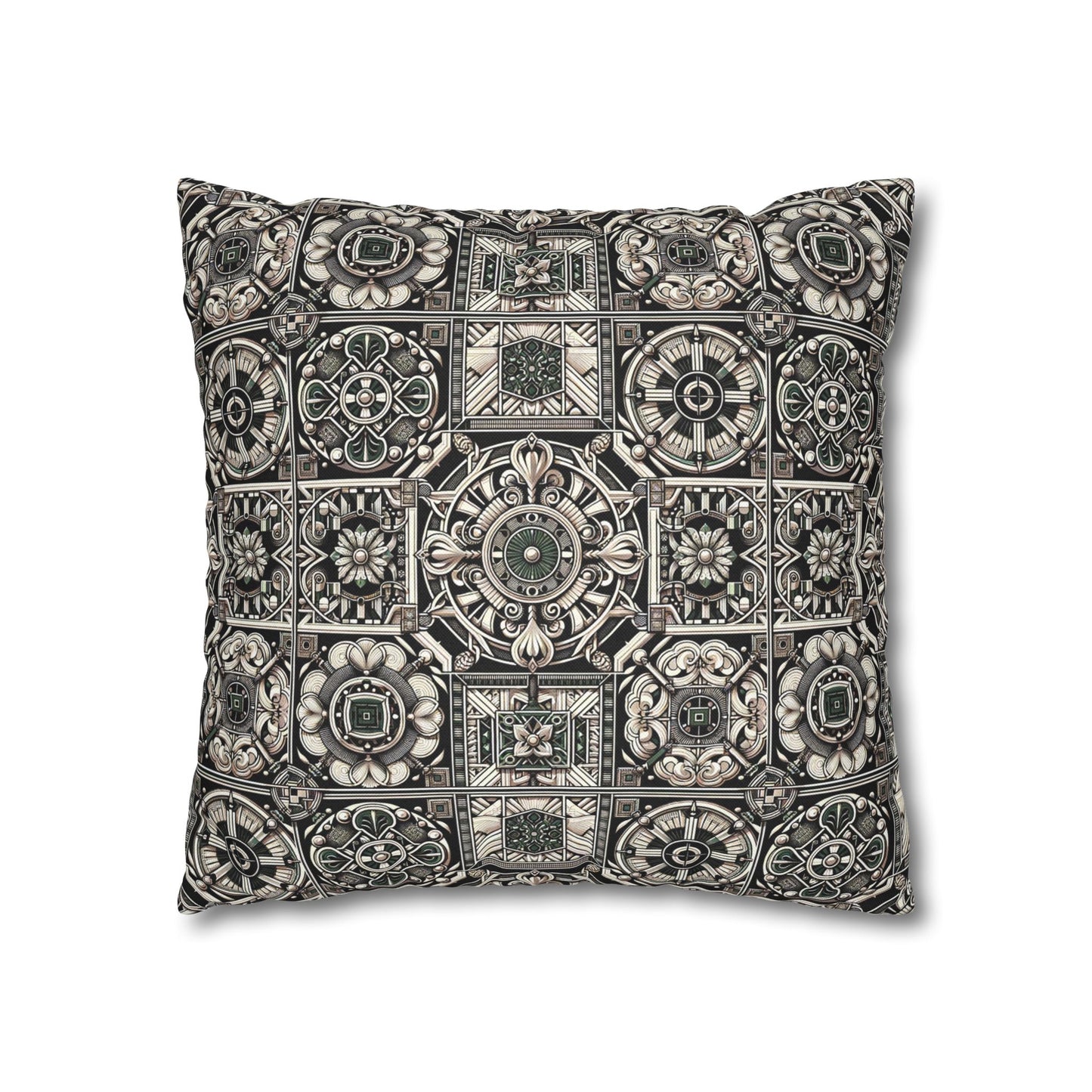 Cyber Garden Party Tech Garden Extravaganza Spun Polyester Square Pillowcase - 8404 Design-45