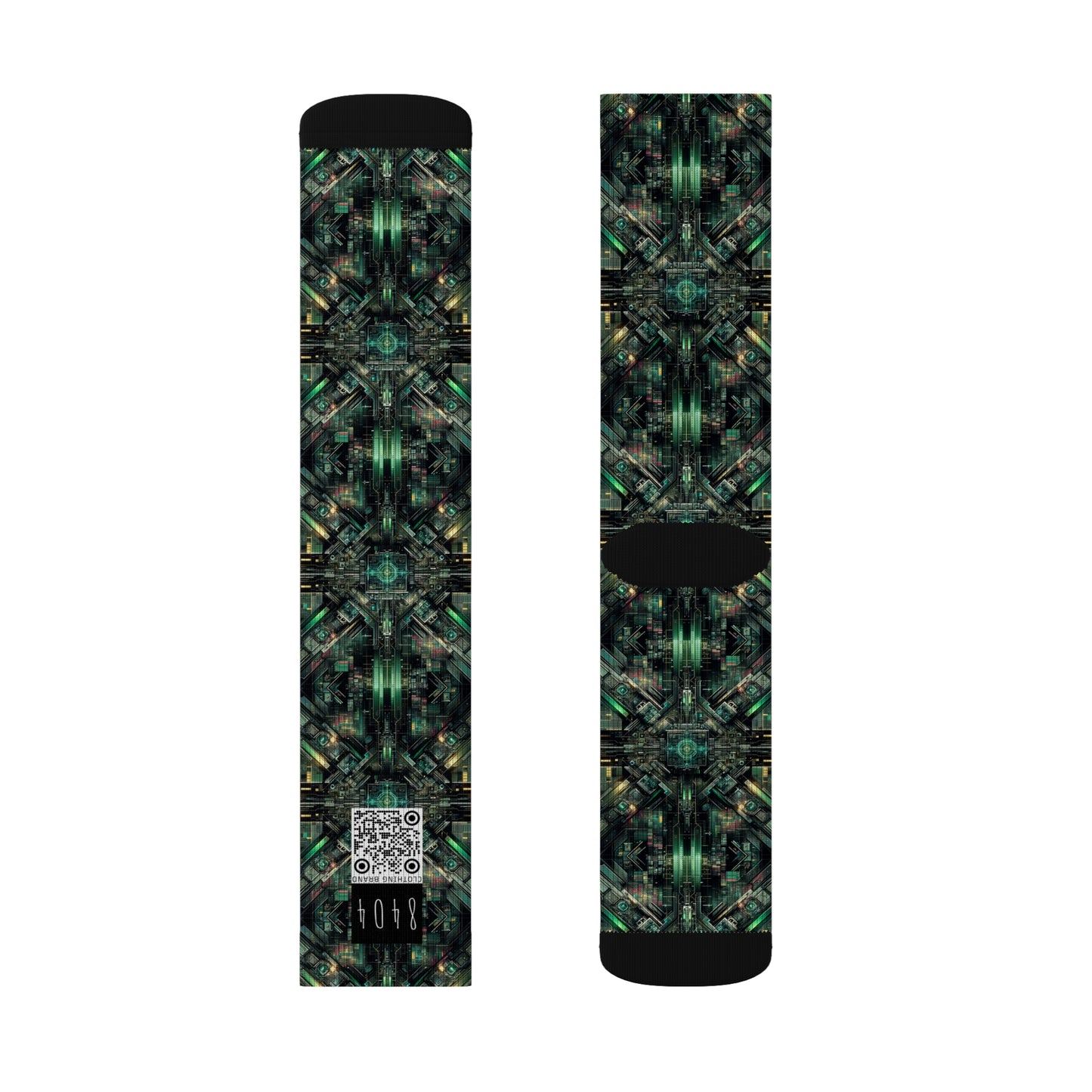 Tech Noir Graphics Tech-Inspired Streetwear Sublimation Socks - 8404 Design-56