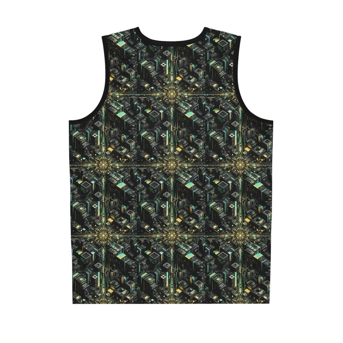 Tech Noir Graphics Tech-Inspired Streetwear Basketball Jersey - 8404 Design-66