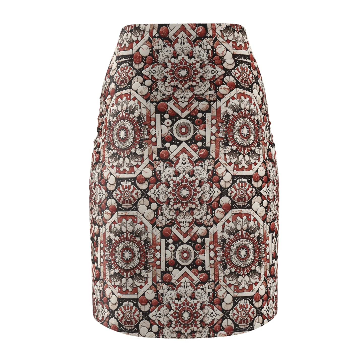 Neo Jomon Sculptural Aesthetics Artisanal Streetwear Women's Pencil Skirt - 8404 Design-55
