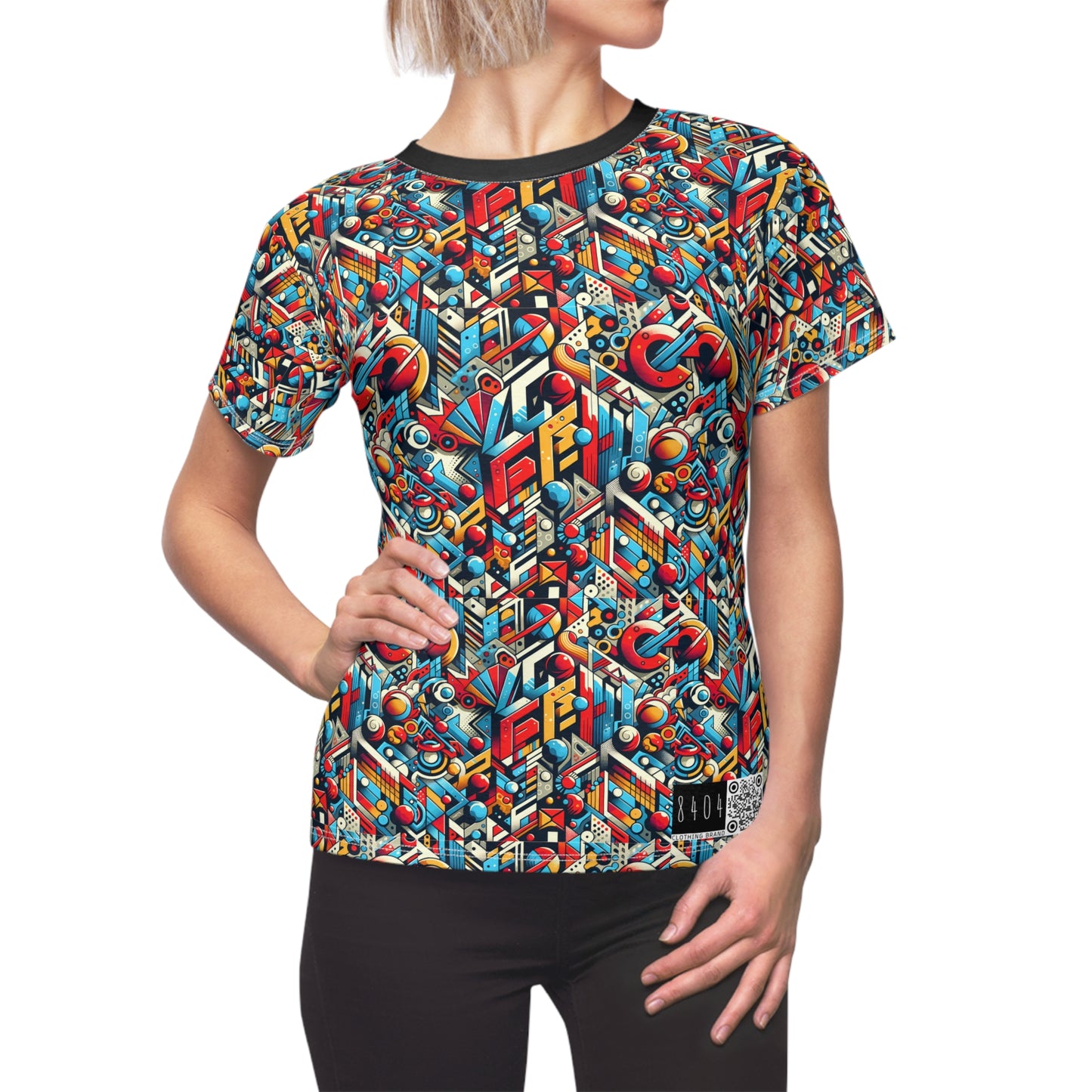 Neo-Traditional Street Art Modern Street Art Fusion Women's Cut & Sew Tee - 8404 Design-67