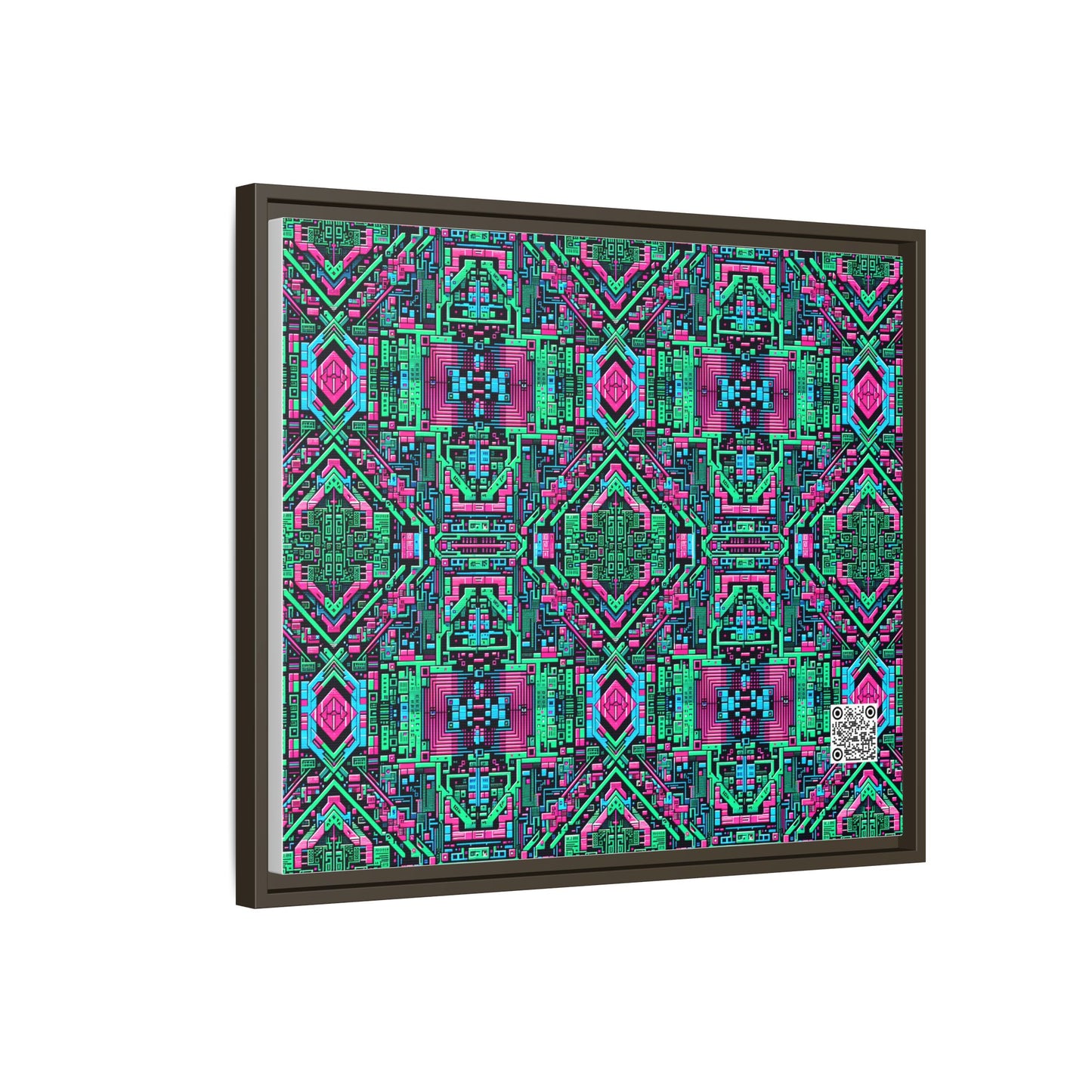Digital Glitch Vibes Tech-Inspired Streetwear Matte Canvas, Framed (multi-Color) - 8404 Design-71 B