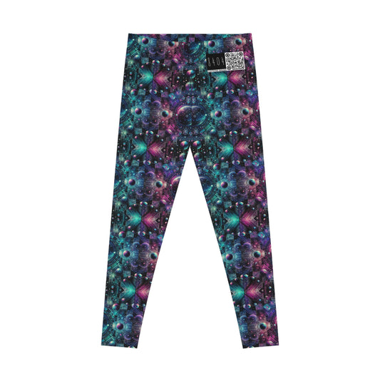 Galactic Hues Tech-Forward Cosmic Fusion Stretch Leggings - 8404 Design-59