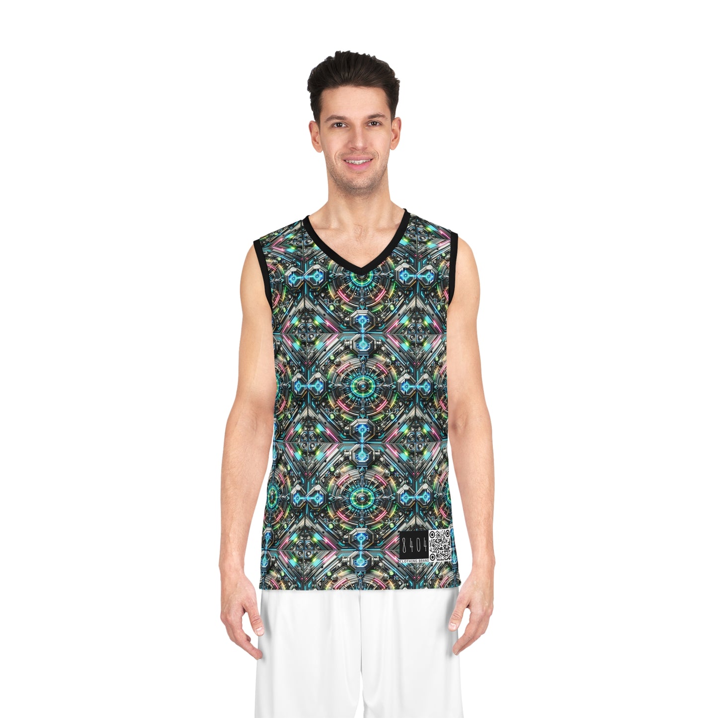 Tech-Infused Futurism Futuristic Tech Basketball Jersey - 8404 Design-53