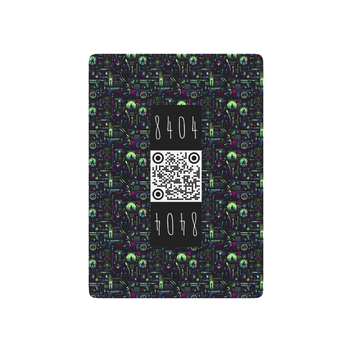 Tech Noir Futuristic Cyberpunk Poker Playing Cards - 8404 Design-63 S