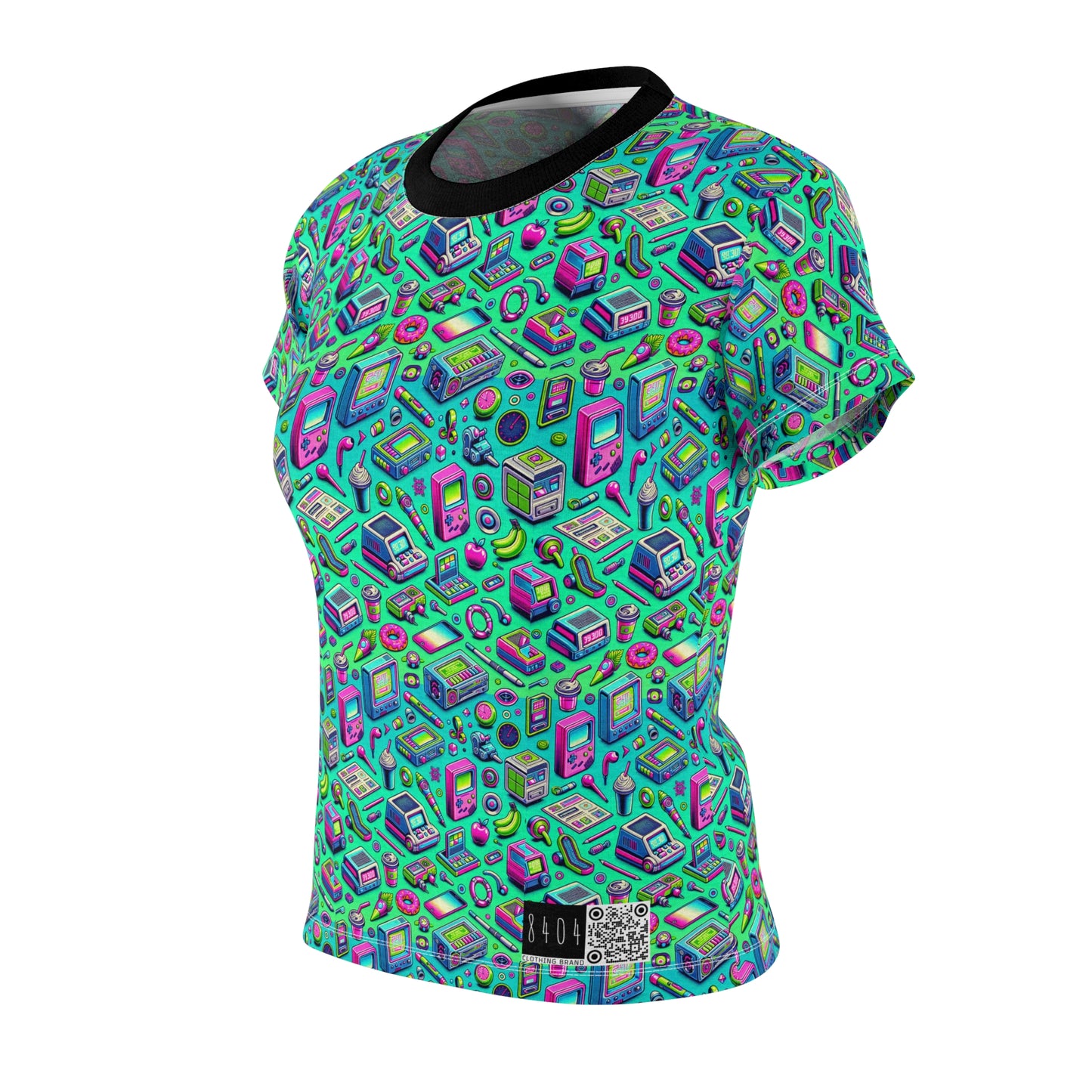Y2k Revival Nostalgic Futurism Women's Cut & Sew Tee - 8404 Design-48
