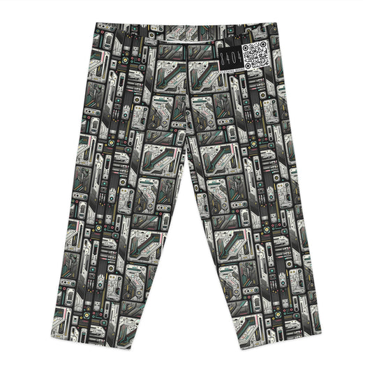 Tech Utility Gear Tech-Forward Minimalism Women's Capri Leggings - 8404 Design-45