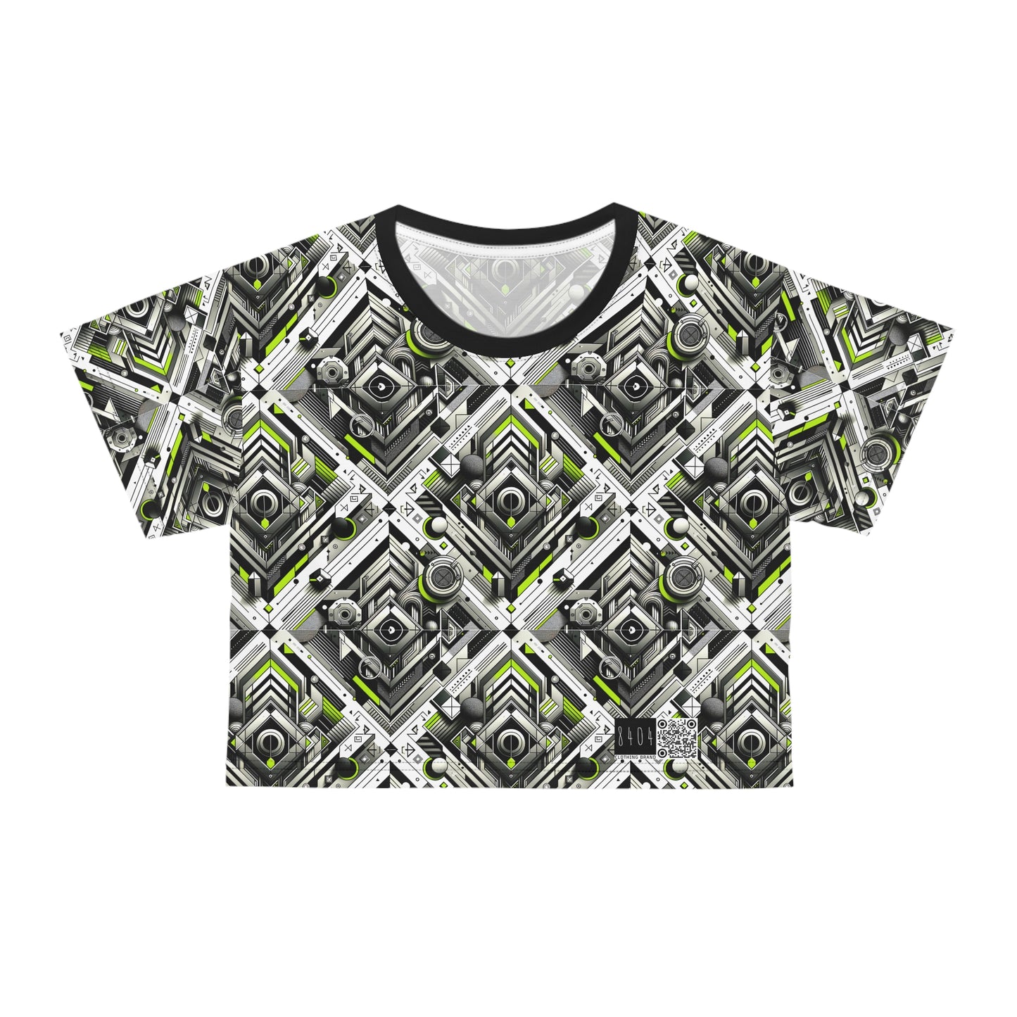 Elevated Sporty Tech Tech-Forward Streetwear Crop Tee - 8404 Design-70