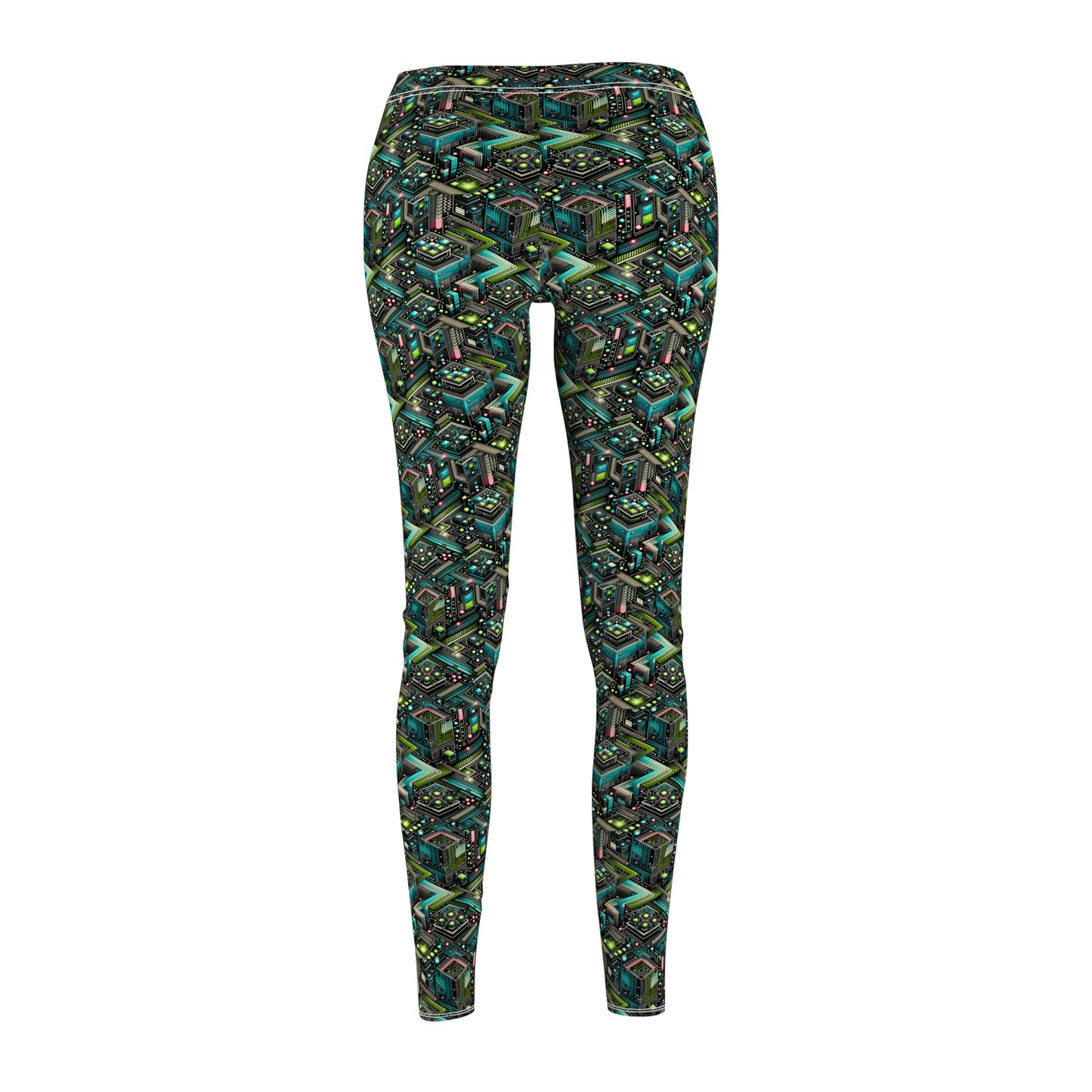 Women's Cut & Sew Casual Leggings Future Tech - 8404 Design-01