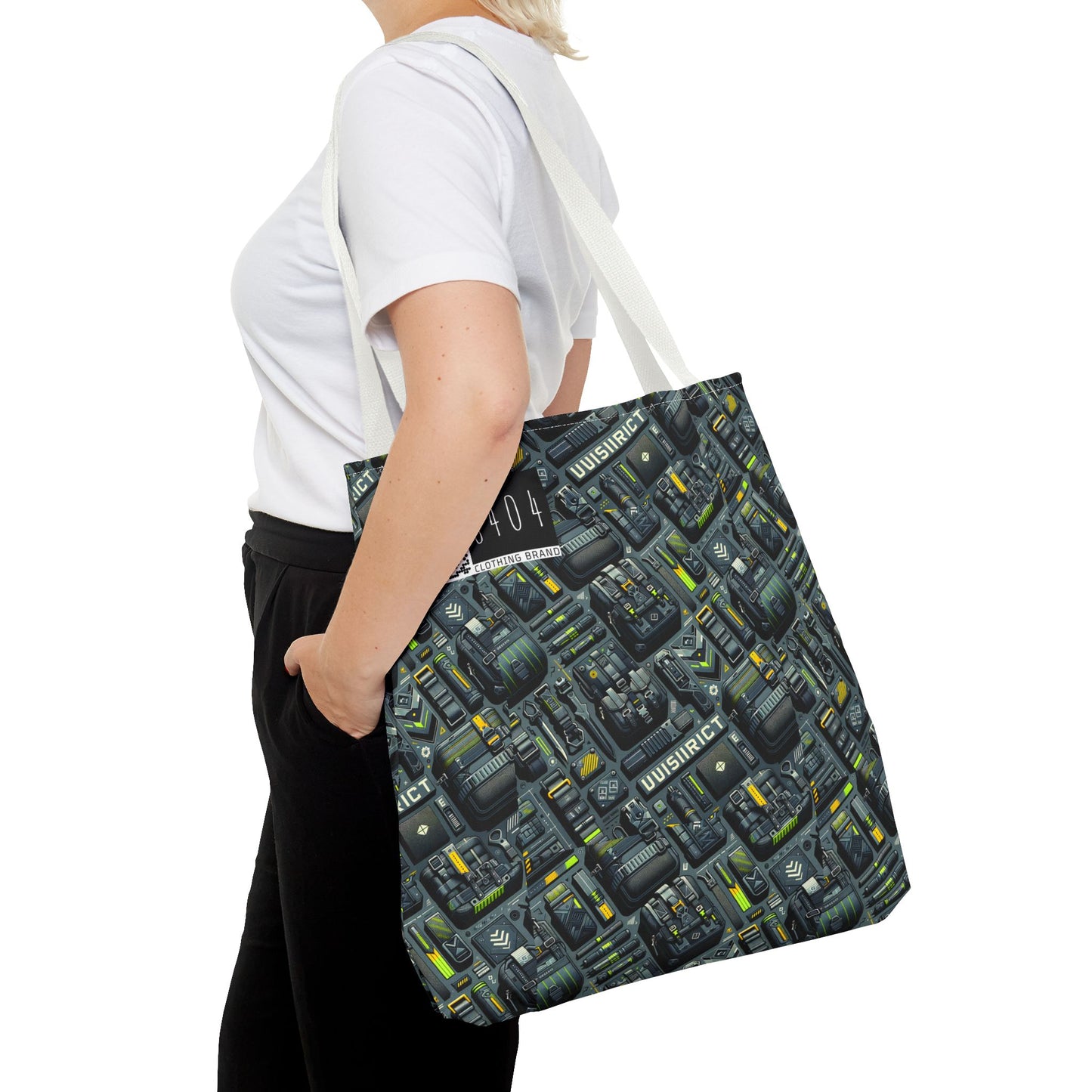 Tech Utility Streetwear Futuristic Tech-Forward Tote Bag - 8404 Design-47